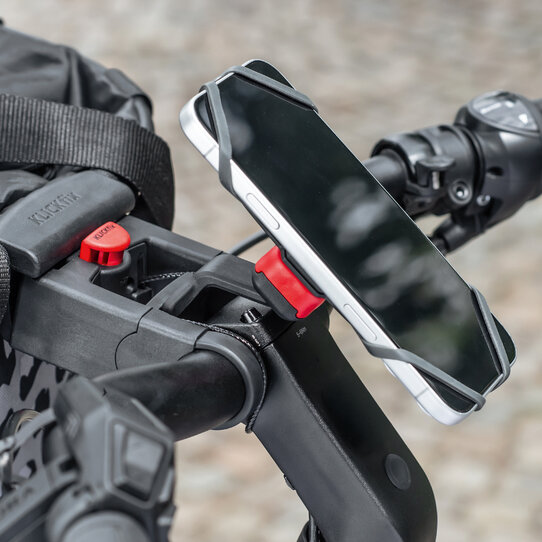PhonePad · Display Mount Quad Mini, Universal smartphone holder for the KLICKfix Handlebar Adapter