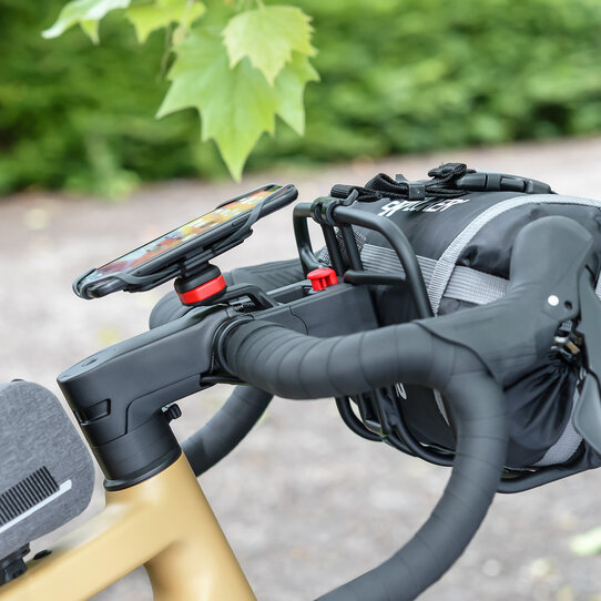 PhonePad · Display Mount Quad Mini, Universal smartphone holder for the KLICKfix Handlebar Adapter