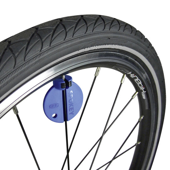 SPOKEY PRO 3,25 mm / 2,34 mm, spoke nipple wrench blue, with double precise insert for thicker spokes up to 2,34 mm
