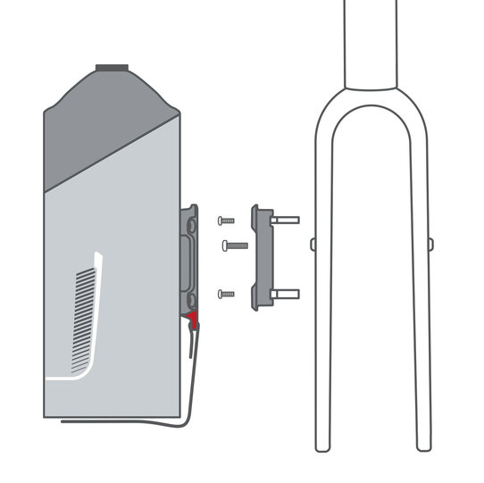 Duo Adapter Unifit, Adaptateur qui se visse avec sangles en acier Unifit / dans le cadre